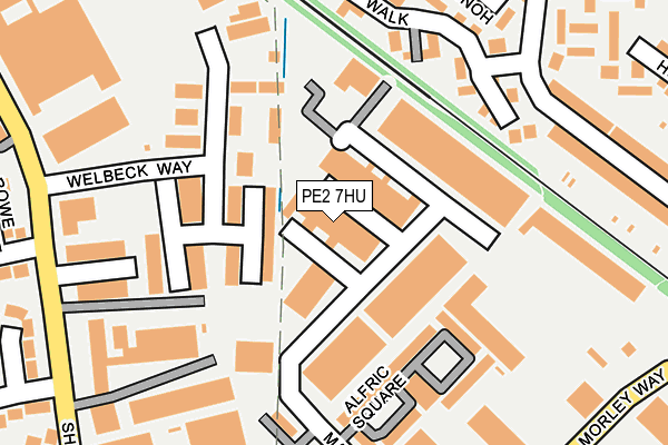 PE2 7HU map - OS OpenMap – Local (Ordnance Survey)