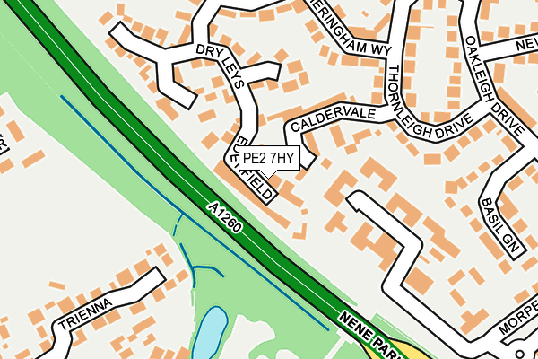 PE2 7HY map - OS OpenMap – Local (Ordnance Survey)