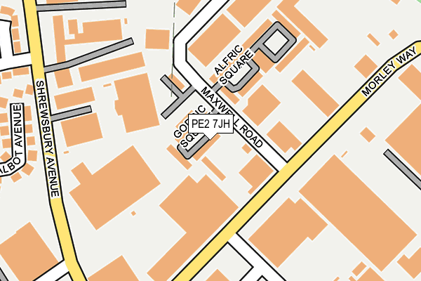 PE2 7JH map - OS OpenMap – Local (Ordnance Survey)