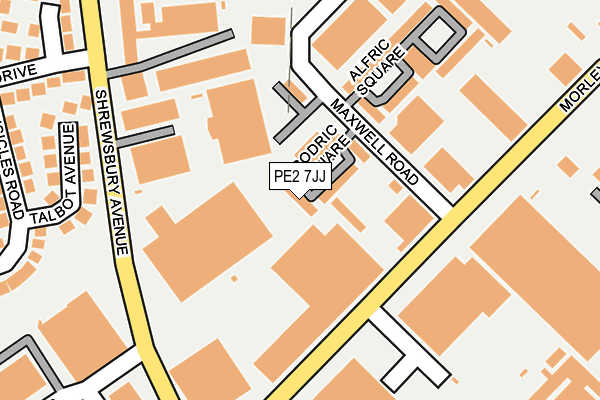 PE2 7JJ map - OS OpenMap – Local (Ordnance Survey)