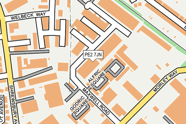 PE2 7JN map - OS OpenMap – Local (Ordnance Survey)