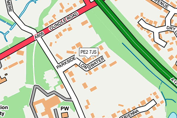 PE2 7JS map - OS OpenMap – Local (Ordnance Survey)