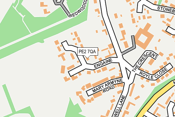 PE2 7QA map - OS OpenMap – Local (Ordnance Survey)