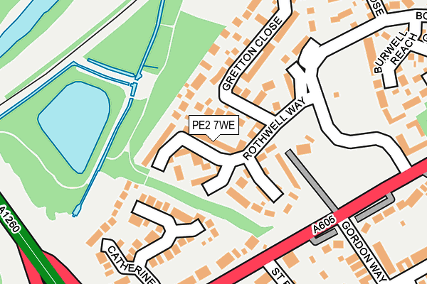 PE2 7WE map - OS OpenMap – Local (Ordnance Survey)