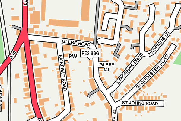 PE2 8BG map - OS OpenMap – Local (Ordnance Survey)