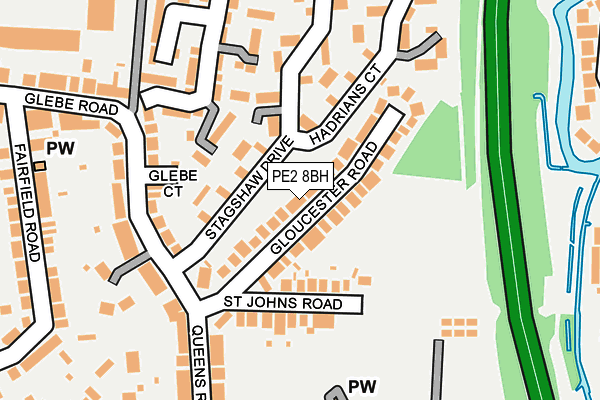 PE2 8BH map - OS OpenMap – Local (Ordnance Survey)