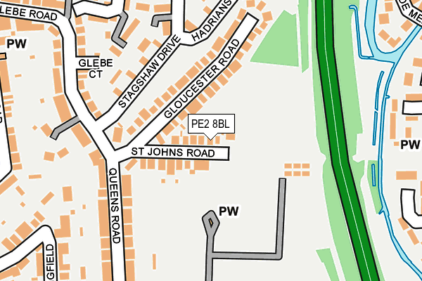 PE2 8BL map - OS OpenMap – Local (Ordnance Survey)