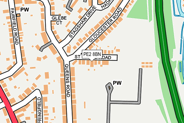 PE2 8BN map - OS OpenMap – Local (Ordnance Survey)