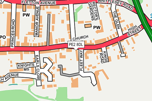 PE2 8DL map - OS OpenMap – Local (Ordnance Survey)