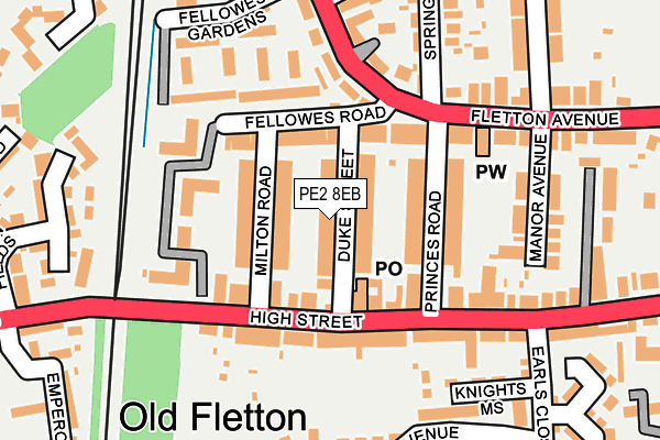 PE2 8EB map - OS OpenMap – Local (Ordnance Survey)