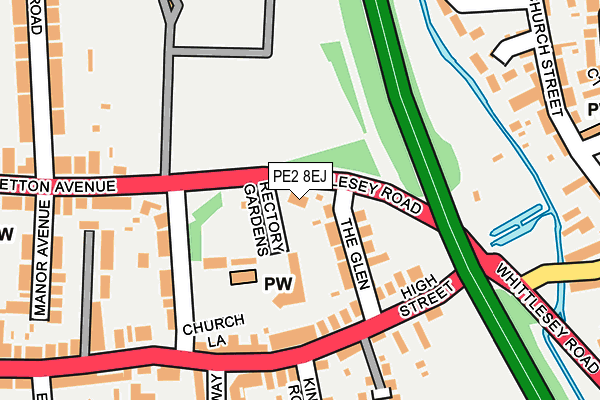 PE2 8EJ map - OS OpenMap – Local (Ordnance Survey)