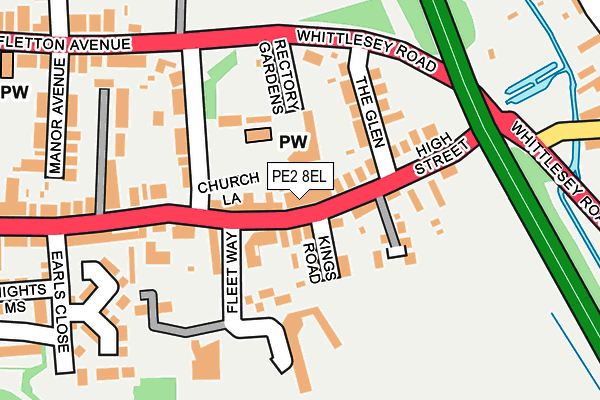 PE2 8EL map - OS OpenMap – Local (Ordnance Survey)