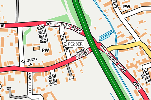PE2 8ER map - OS OpenMap – Local (Ordnance Survey)