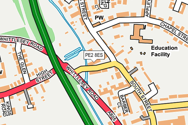 PE2 8ES map - OS OpenMap – Local (Ordnance Survey)