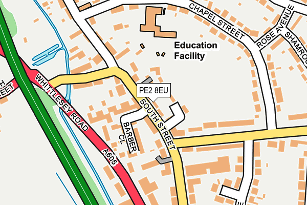 PE2 8EU map - OS OpenMap – Local (Ordnance Survey)