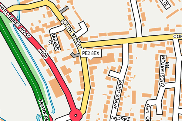 PE2 8EX map - OS OpenMap – Local (Ordnance Survey)