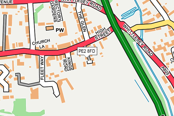 PE2 8FD map - OS OpenMap – Local (Ordnance Survey)
