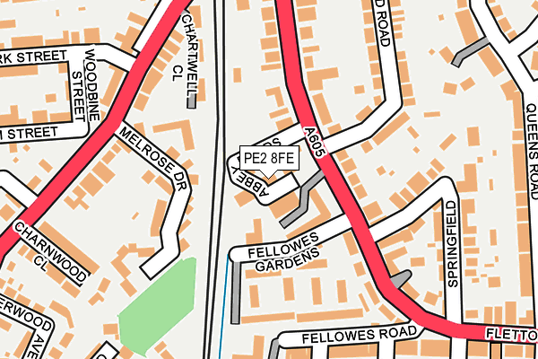 PE2 8FE map - OS OpenMap – Local (Ordnance Survey)