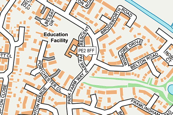 PE2 8FF map - OS OpenMap – Local (Ordnance Survey)