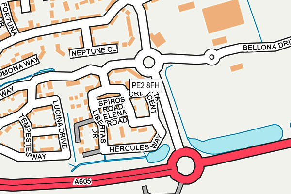 PE2 8FH map - OS OpenMap – Local (Ordnance Survey)