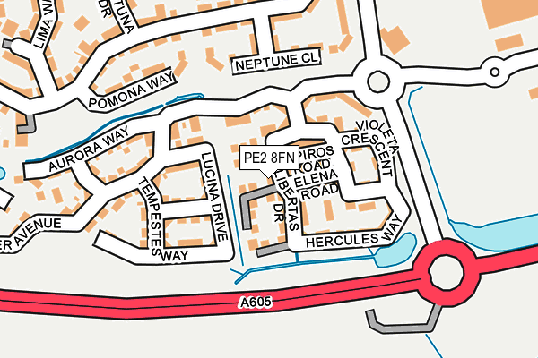 PE2 8FN map - OS OpenMap – Local (Ordnance Survey)