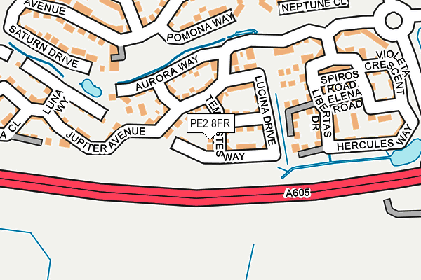 PE2 8FR map - OS OpenMap – Local (Ordnance Survey)