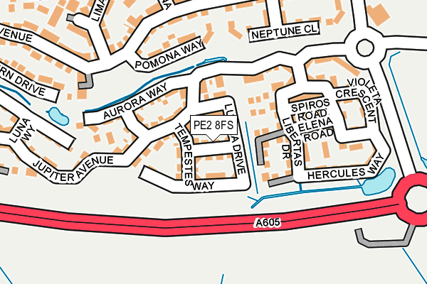 PE2 8FS map - OS OpenMap – Local (Ordnance Survey)