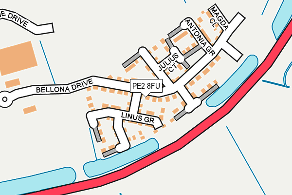 PE2 8FU map - OS OpenMap – Local (Ordnance Survey)