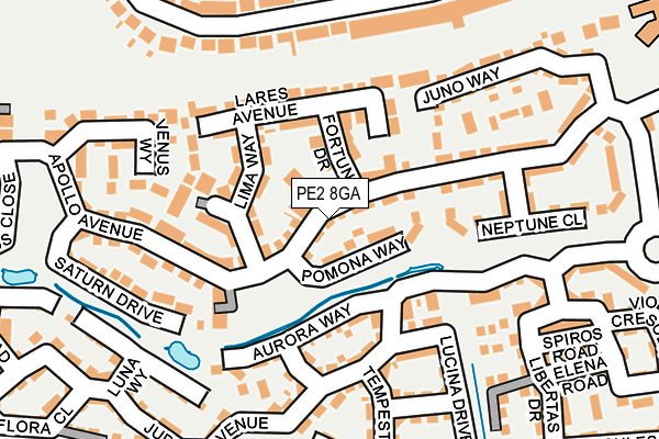PE2 8GA map - OS OpenMap – Local (Ordnance Survey)