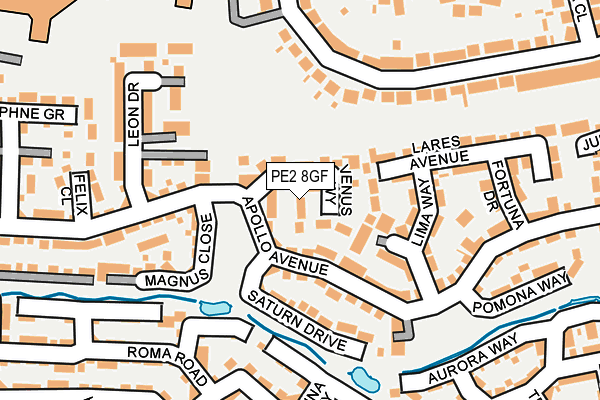 PE2 8GF map - OS OpenMap – Local (Ordnance Survey)