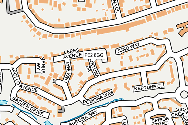 PE2 8GG map - OS OpenMap – Local (Ordnance Survey)