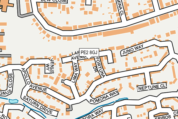 PE2 8GJ map - OS OpenMap – Local (Ordnance Survey)