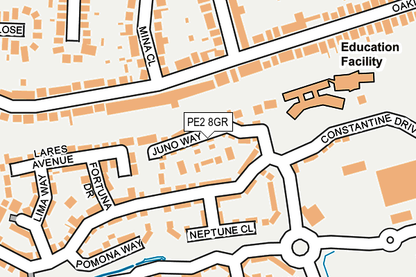 PE2 8GR map - OS OpenMap – Local (Ordnance Survey)