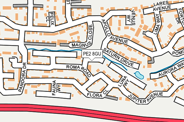 PE2 8GU map - OS OpenMap – Local (Ordnance Survey)