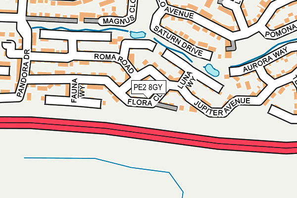 PE2 8GY map - OS OpenMap – Local (Ordnance Survey)