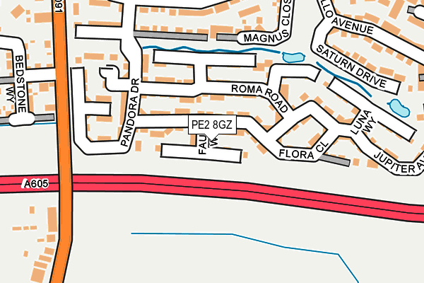 PE2 8GZ map - OS OpenMap – Local (Ordnance Survey)