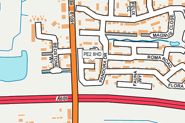 PE2 8HD map - OS OpenMap – Local (Ordnance Survey)