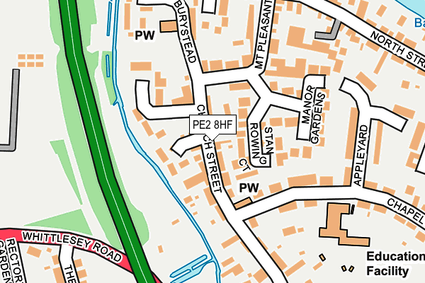 PE2 8HF map - OS OpenMap – Local (Ordnance Survey)