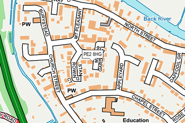 PE2 8HG map - OS OpenMap – Local (Ordnance Survey)