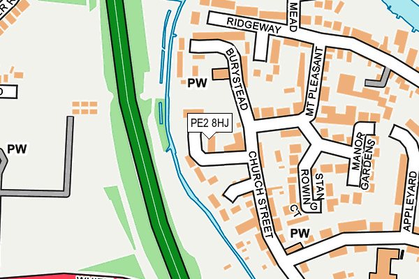 PE2 8HJ map - OS OpenMap – Local (Ordnance Survey)