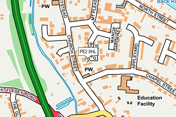 PE2 8HL map - OS OpenMap – Local (Ordnance Survey)