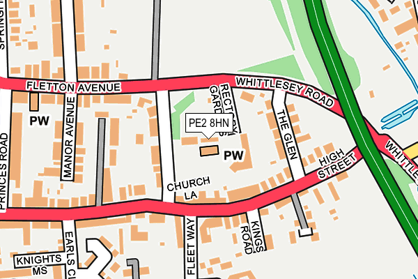 PE2 8HN map - OS OpenMap – Local (Ordnance Survey)