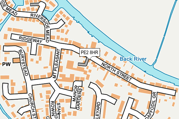PE2 8HR map - OS OpenMap – Local (Ordnance Survey)