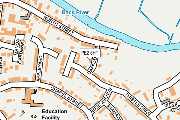 PE2 8HT map - OS OpenMap – Local (Ordnance Survey)