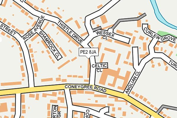 PE2 8JA map - OS OpenMap – Local (Ordnance Survey)