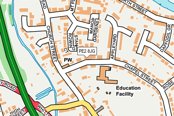 PE2 8JG map - OS OpenMap – Local (Ordnance Survey)