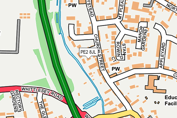 PE2 8JL map - OS OpenMap – Local (Ordnance Survey)