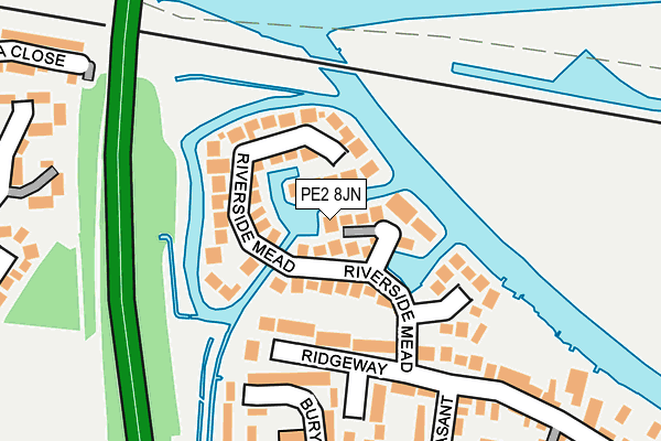 PE2 8JN map - OS OpenMap – Local (Ordnance Survey)