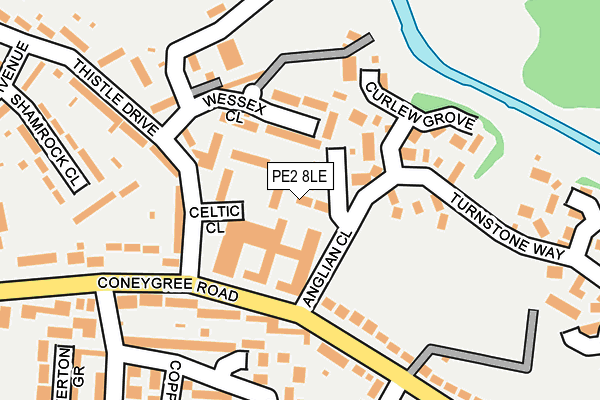 PE2 8LE map - OS OpenMap – Local (Ordnance Survey)