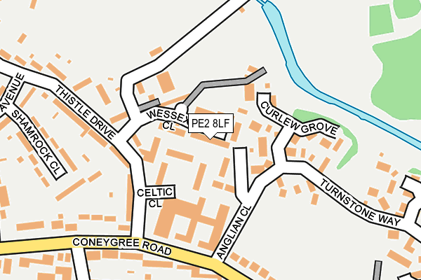 PE2 8LF map - OS OpenMap – Local (Ordnance Survey)